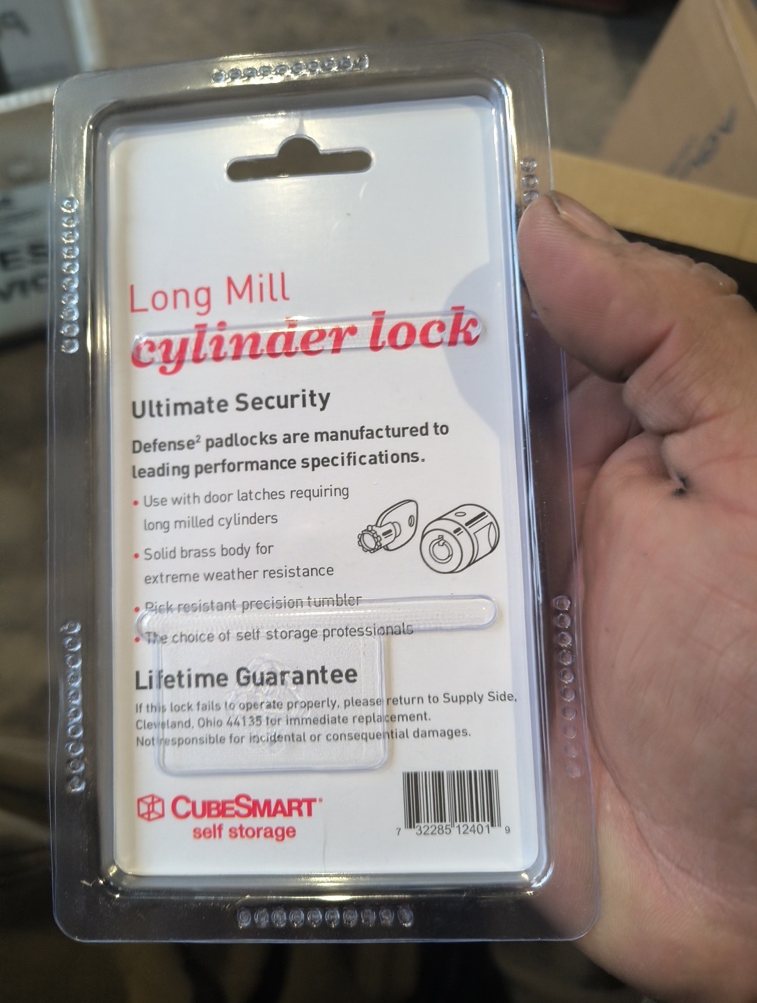 NEW Cube Smart Long Mill Cylinder Lock Self Storage CS-2401 Comes With 3 Keys Lo