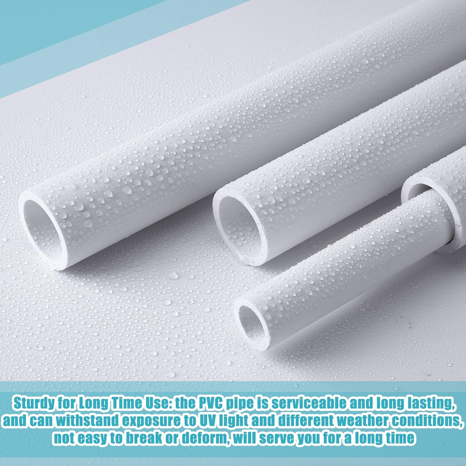 Sasylvia 10 Pcs Length PVC Pipe White DIY PVC Projects Sch40 Furniture Grade