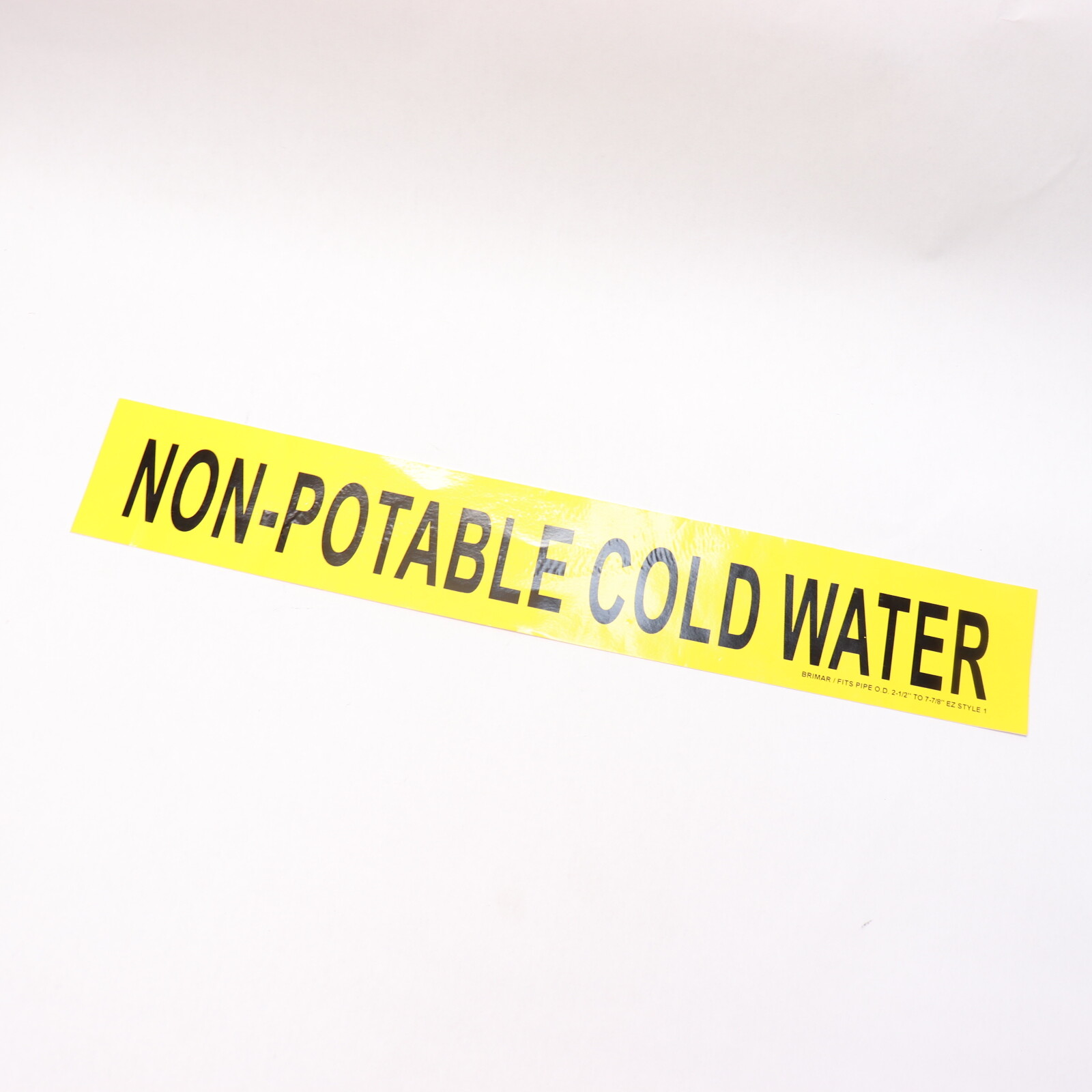 Brimar Brady Non-Potable Water Pipe Marker 2.25″ H x 14″ W