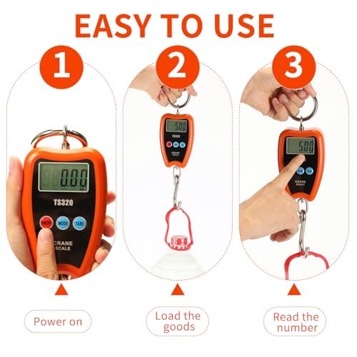 Digital Crane Scale 300kg/660lbs 200kg/440lbs with LED Handheld Mini Hanging