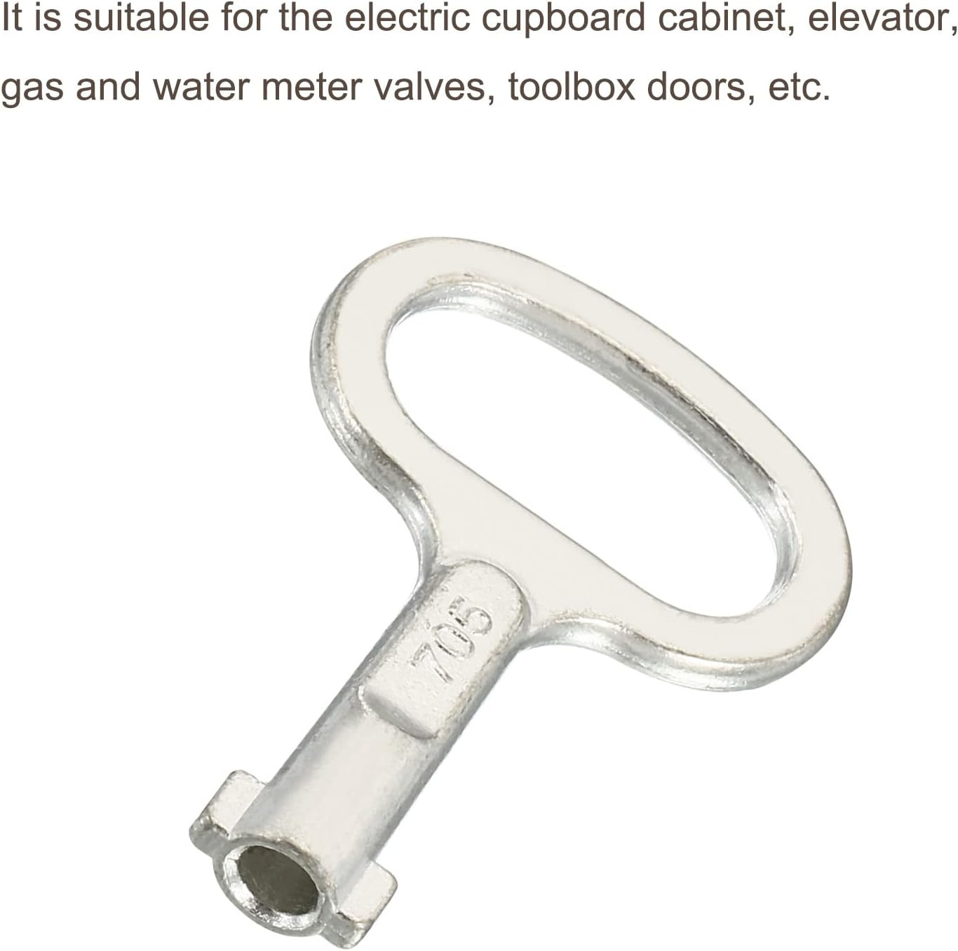 Key Shape Socket Spanner, 3 Pack for 0.45″X0.2″ Panel Lock, Silver
