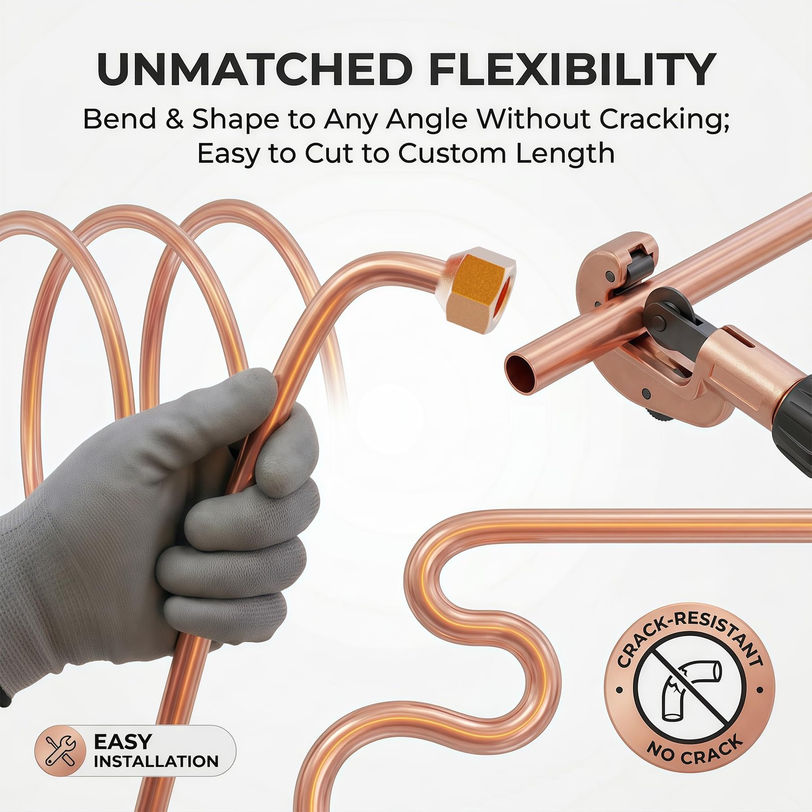 FOCMKEAS 4.9 Ft Pure Copper Tubing 3mm OD x 2mm ID, 1.5M O.D.,