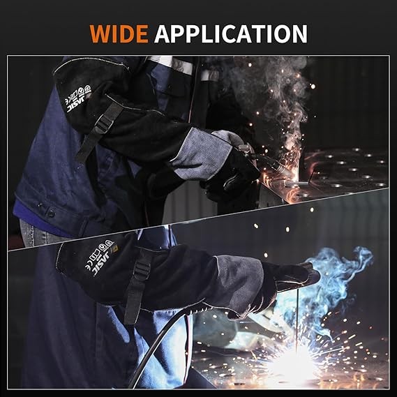 JASIC Stick/MIG/Cutting Welding Gloves Heat/Fire Resistant Durable for Welder
