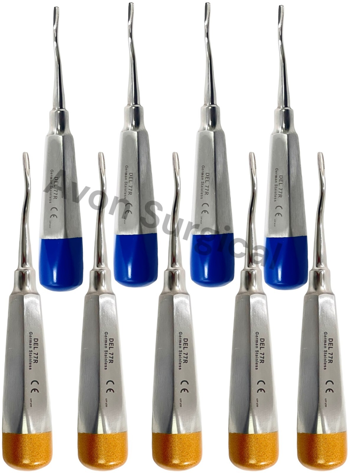 Premium Dental Root Elevator Serrated #77R Extraction Dental Instruments German