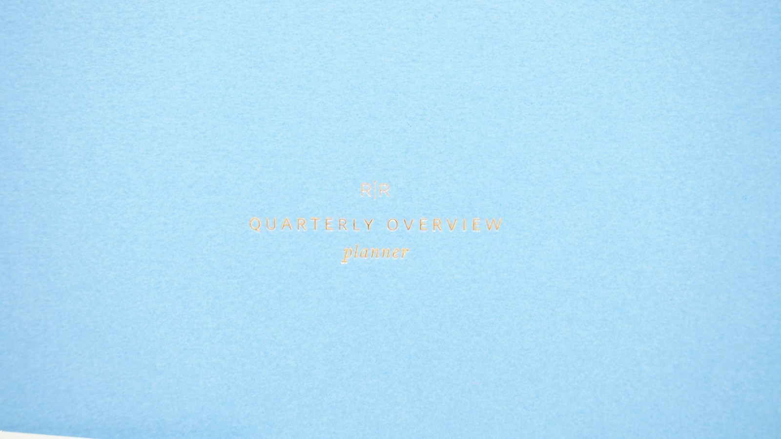 (A) Ramona & Ruth QUARTERLY OVERVIEW PLANNER Undated 3-month Journal Blue New
