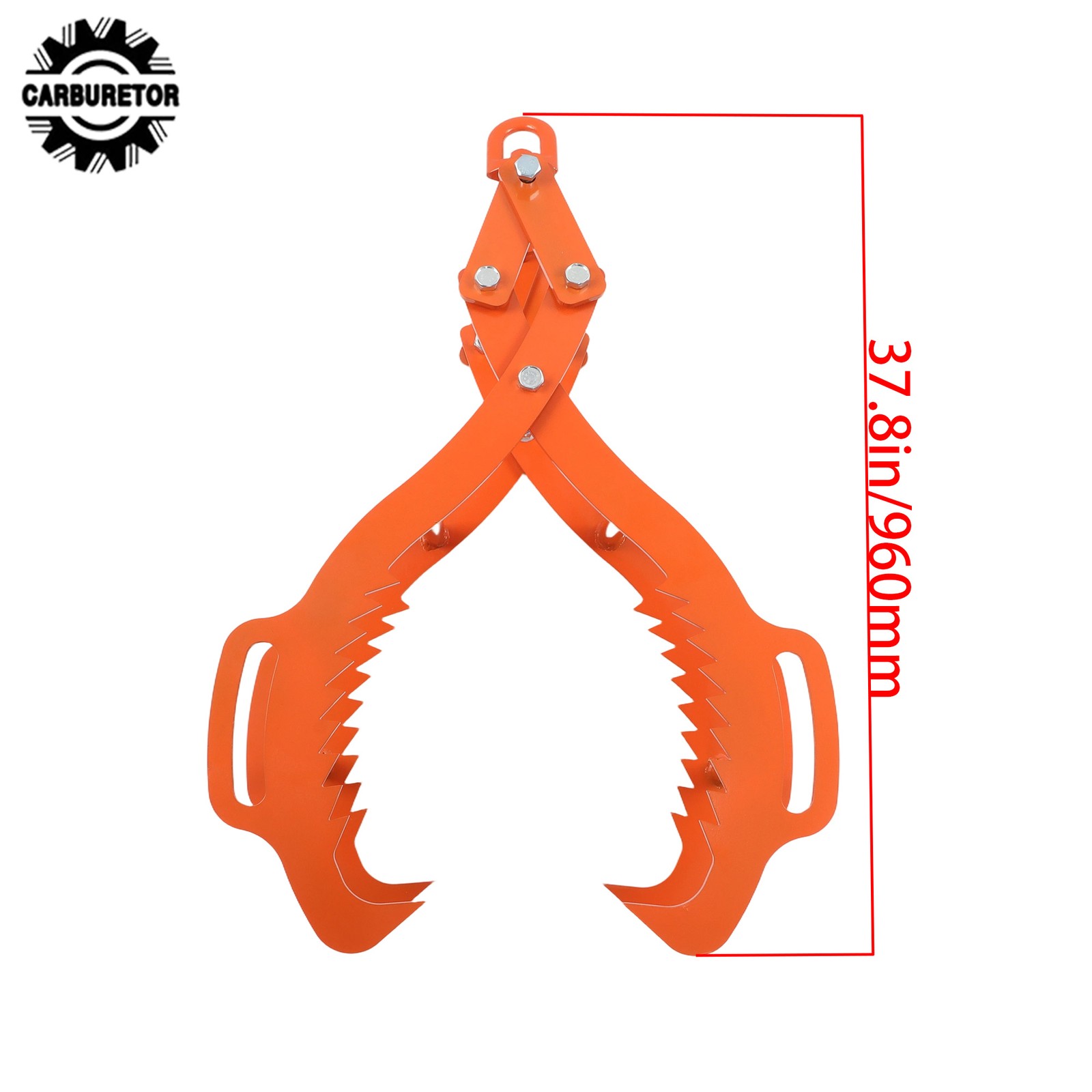 32 in Log Lifting Tongs 4 Claw Steel Swivel Dragging Tongs For Lifting & Felling