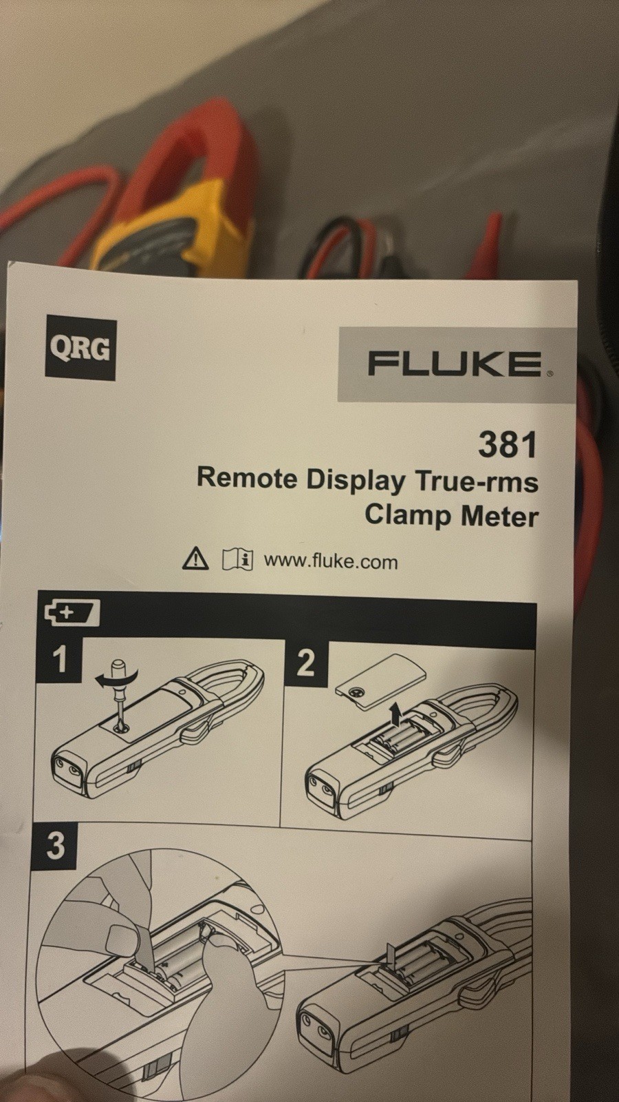 Fluke 381 True-RMS Clamp Meter Remote Display w/ Case, Leads, Backlight