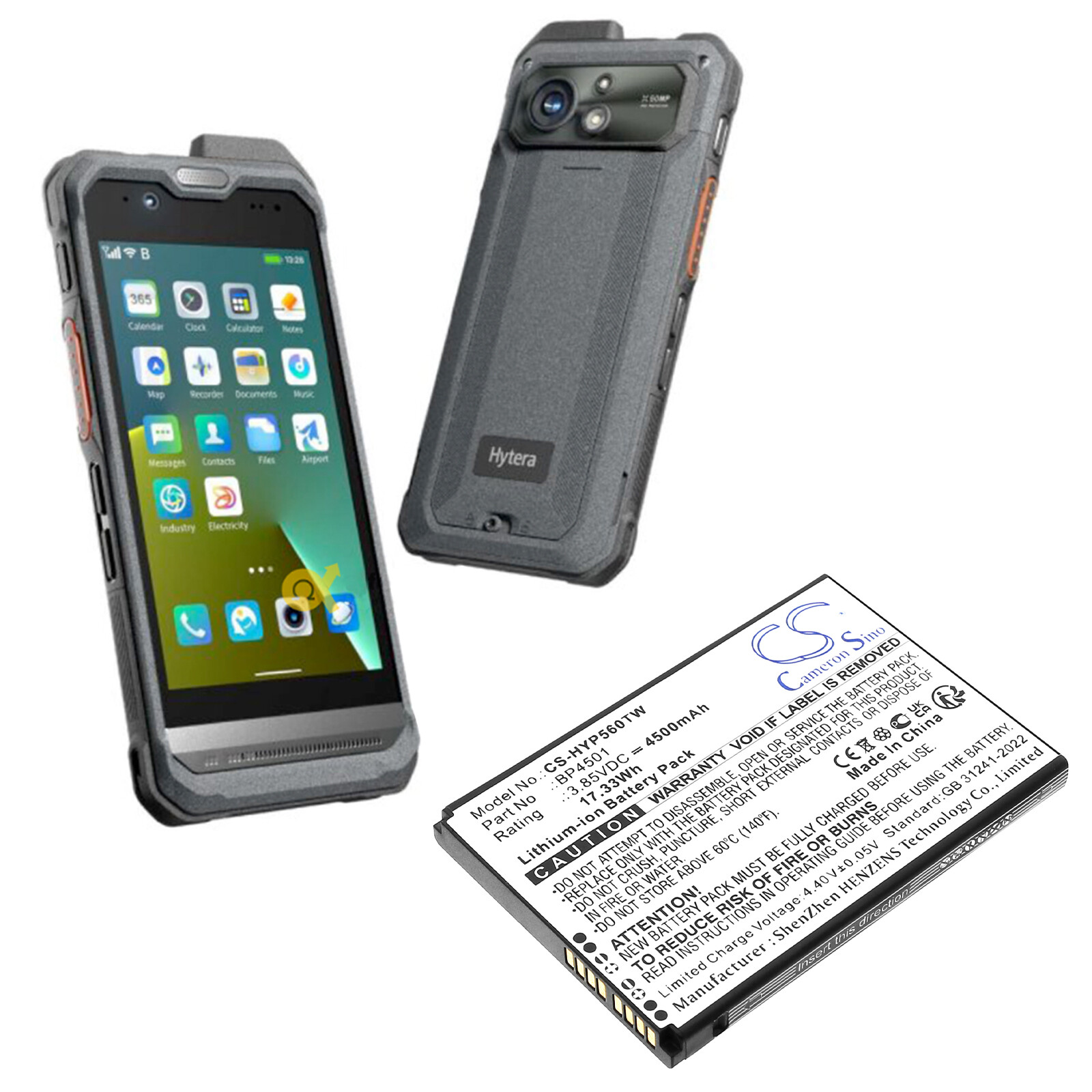 4500mAh / 17.33Wh Battery for Hytera PNC460,PNC460U P/N: BP4501