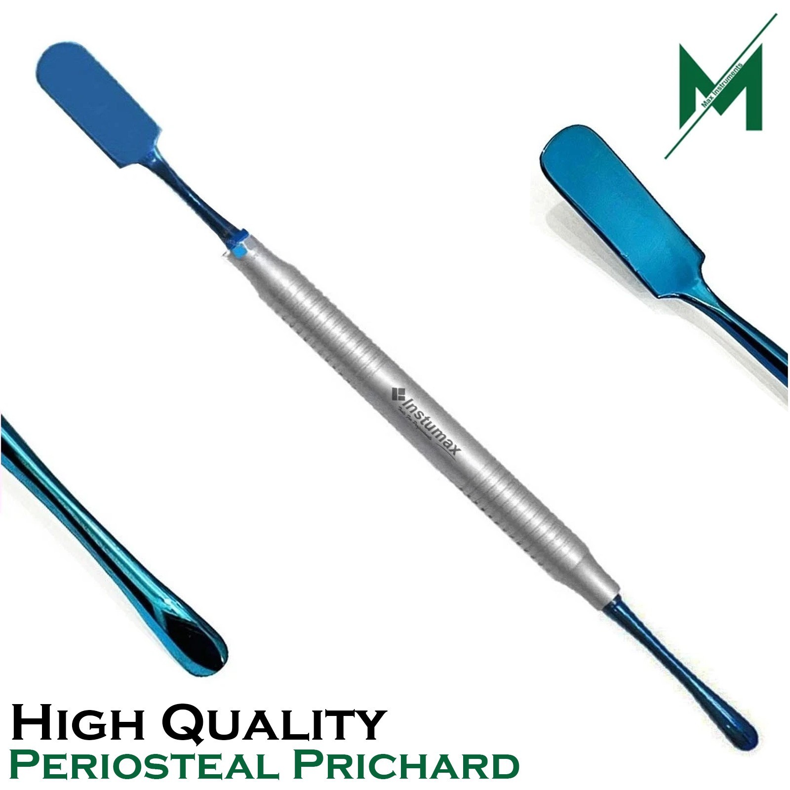 Dental Periosteal Elevator Buser Blue Titanium Coated Double Ended German