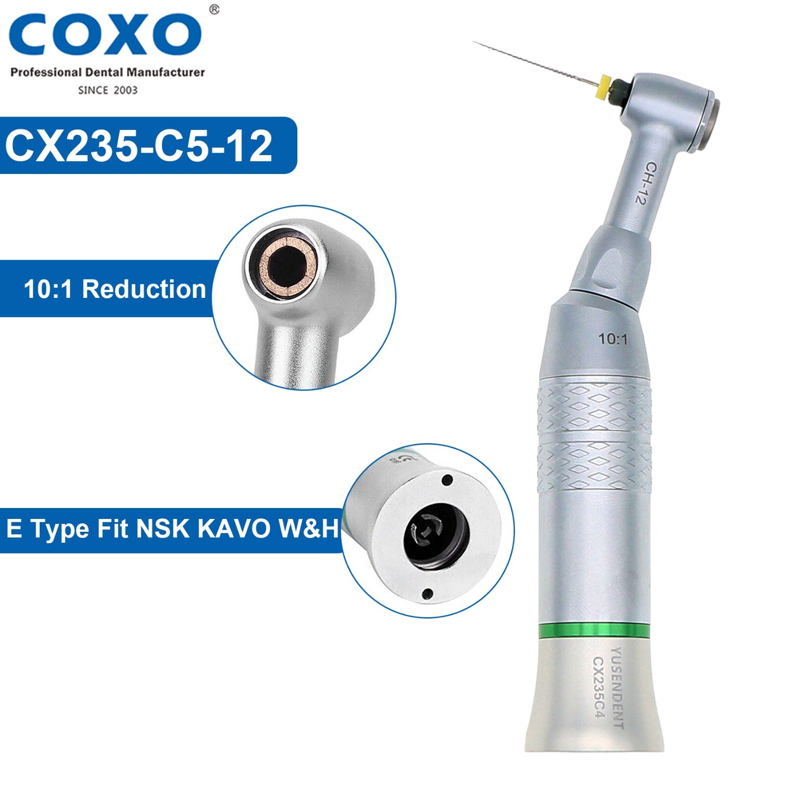 COXO Dental CX235 LED/Fiber/Surgical/Contra Angle Low Speed Handpiece NSK/KaVo