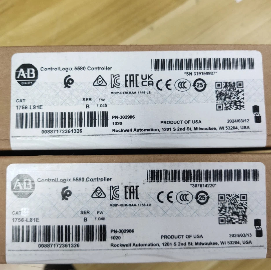 NEW Allen-Bradley 1756-L81E SER B ControlLogix 5580 Controller 1756L81E