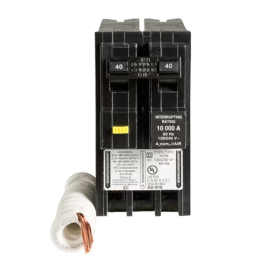 Square D Homeline 40-amp 2 -Pole GFCI Circuit Breaker