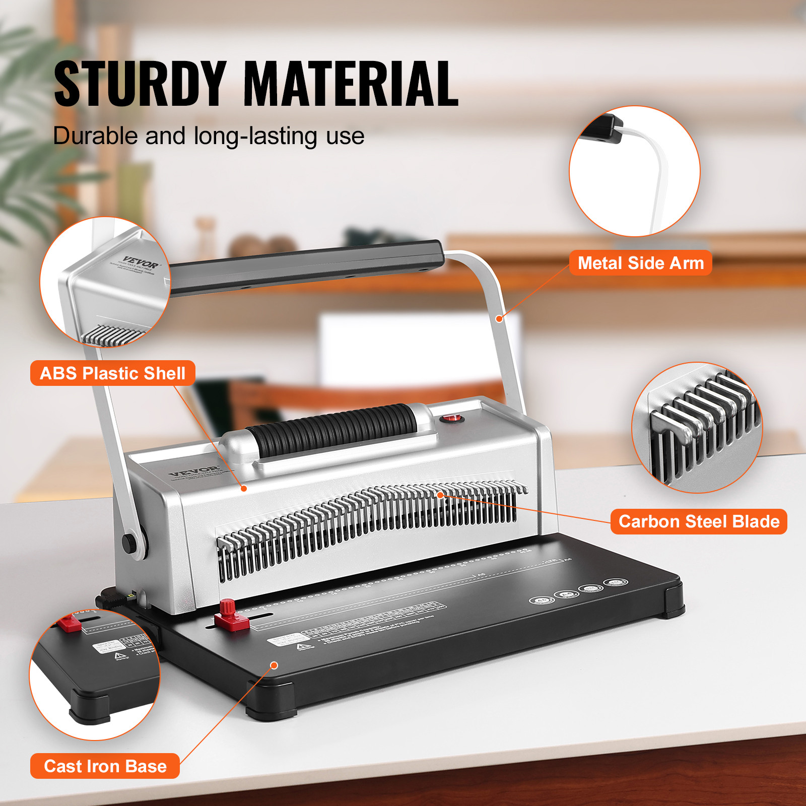 VEVOR Coil Spiral Binding Machine Book Maker Electric Binding 100 Binding Spines