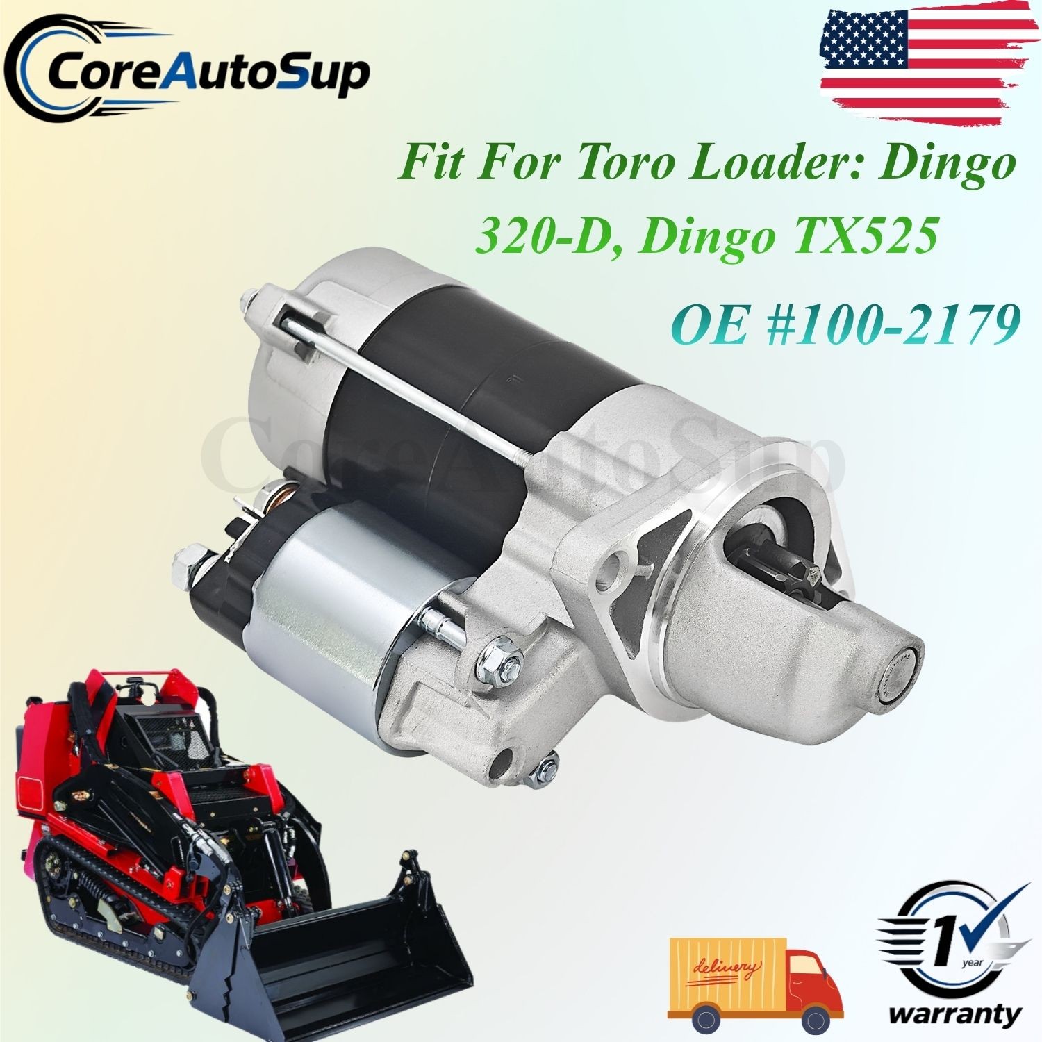 Brand New Starter Motor 1002179 For Toro Loader Dingo 320-D Dingo TX525 US STOCK