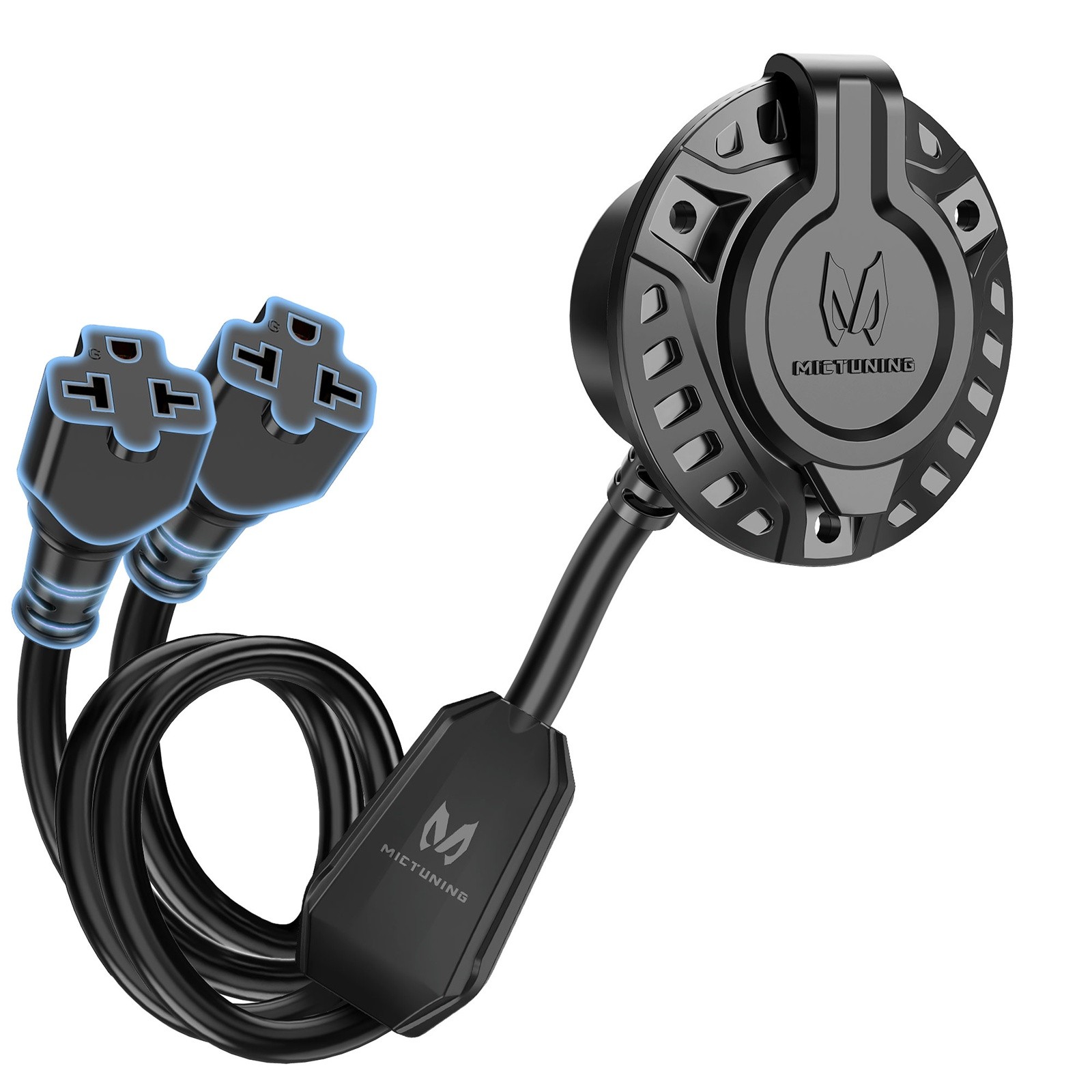5-in-1 20Amp AC Port Plug Power Adapter, T-Blade 20» Extension Cable Y Splitter