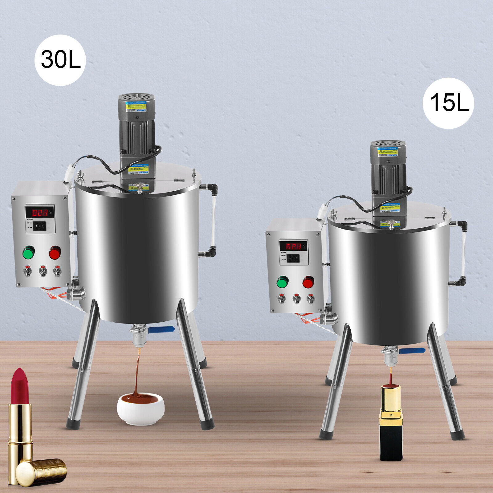 Heating Mixing Filling Machine 15/30L Stirring Tank Lipstick Liquid Paste Filler