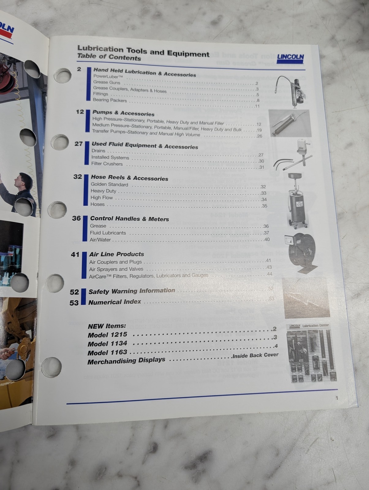 LINCOLN LUBRICATION TOOLS AND EQUIPMENT SALES LITERATURE CATALOG BROCHURE