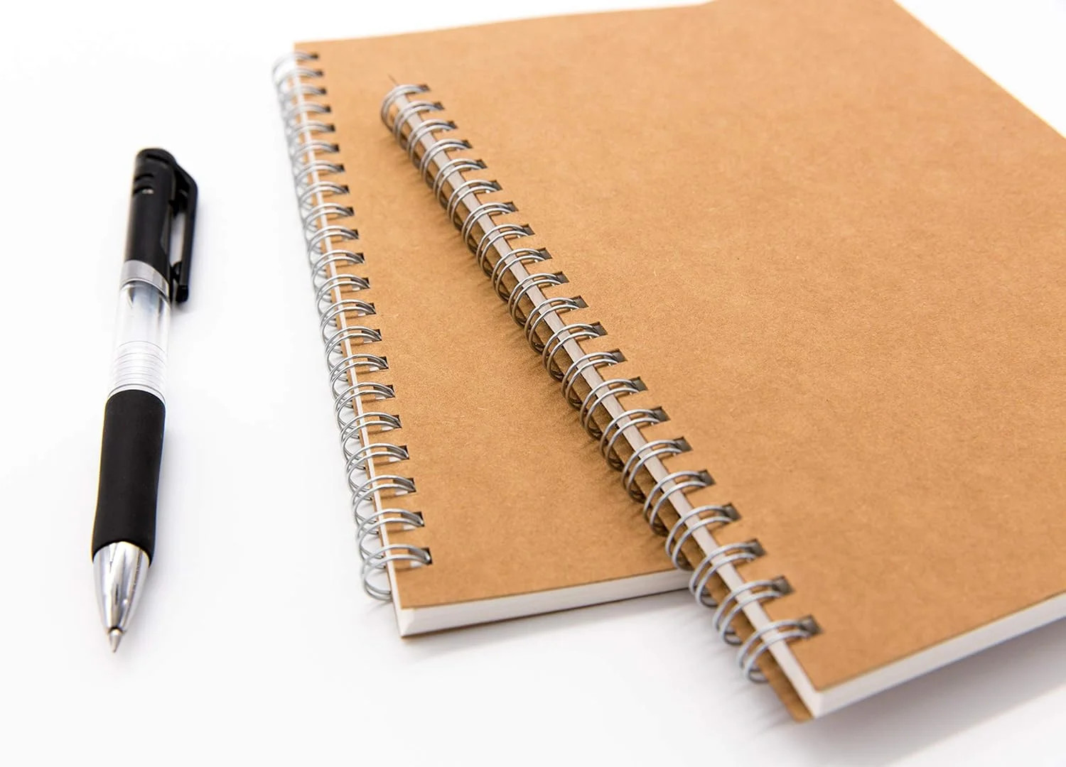 Soft Cover Spiral Notebook Journal 2-Pack, Blank Sketch Book Pad, Wirebound Memo