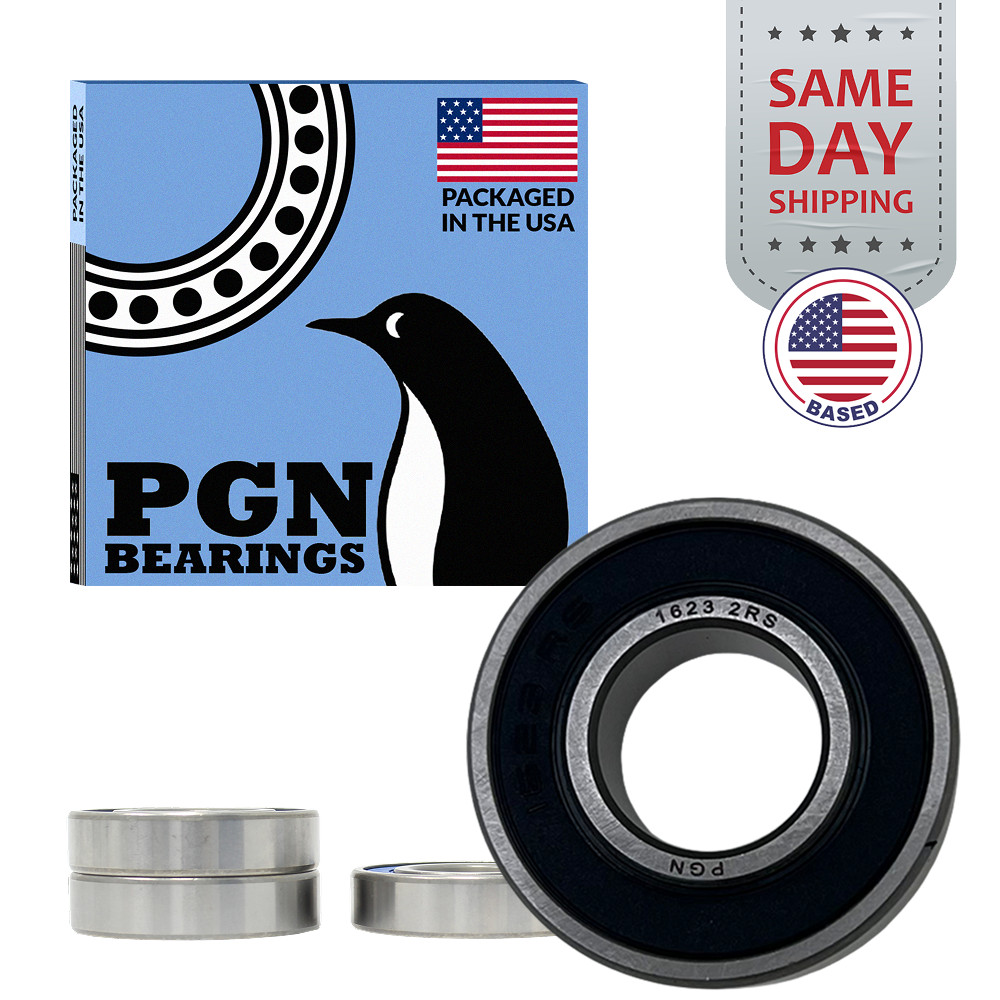 PGN (4 Pack) 1623-2RS Bearing – Lubricated Chrome Steel Sealed Ball Bearing