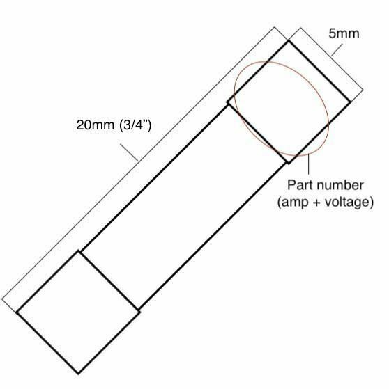 Pack of 5, T2.5AH250V, T2.5A 250V, T2.5 H250V, T2.5A 250V, T2.5H250V Cartridge C