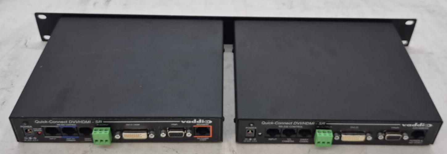 Lot of 2 Vaddio 998-1105-018 Quick Connect DVI/HDMI – SR Interface W/ Rack Mount