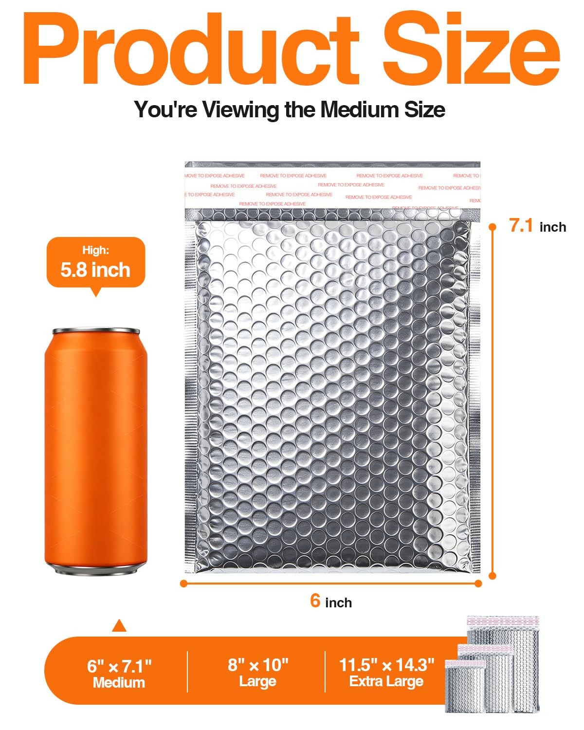 Ficlic 35Pack Insulated Bubble Mailers for Cold Shipping, 35Pack, 6″ x 7.1″