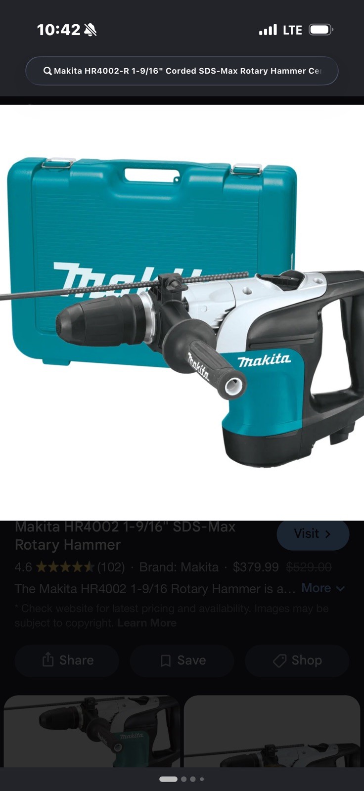 Makita HR4002-R 1-9/16″ Corded SDS-Max Rotary Hammer – Previously Refurbed.