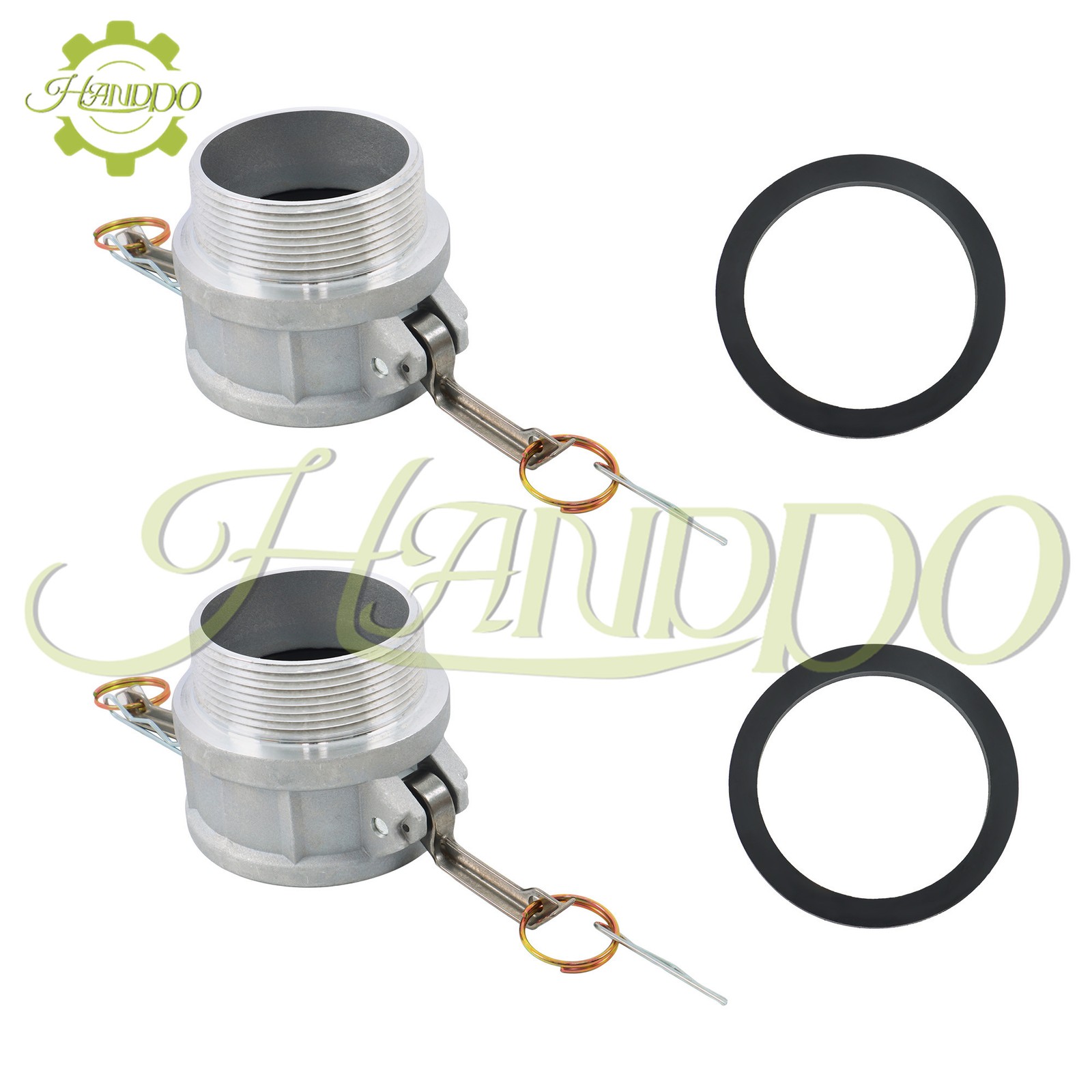 2PCS Aluminum Cast Cam lock Fittings (3 inch Part B) Cam & Groove Hose Fitting