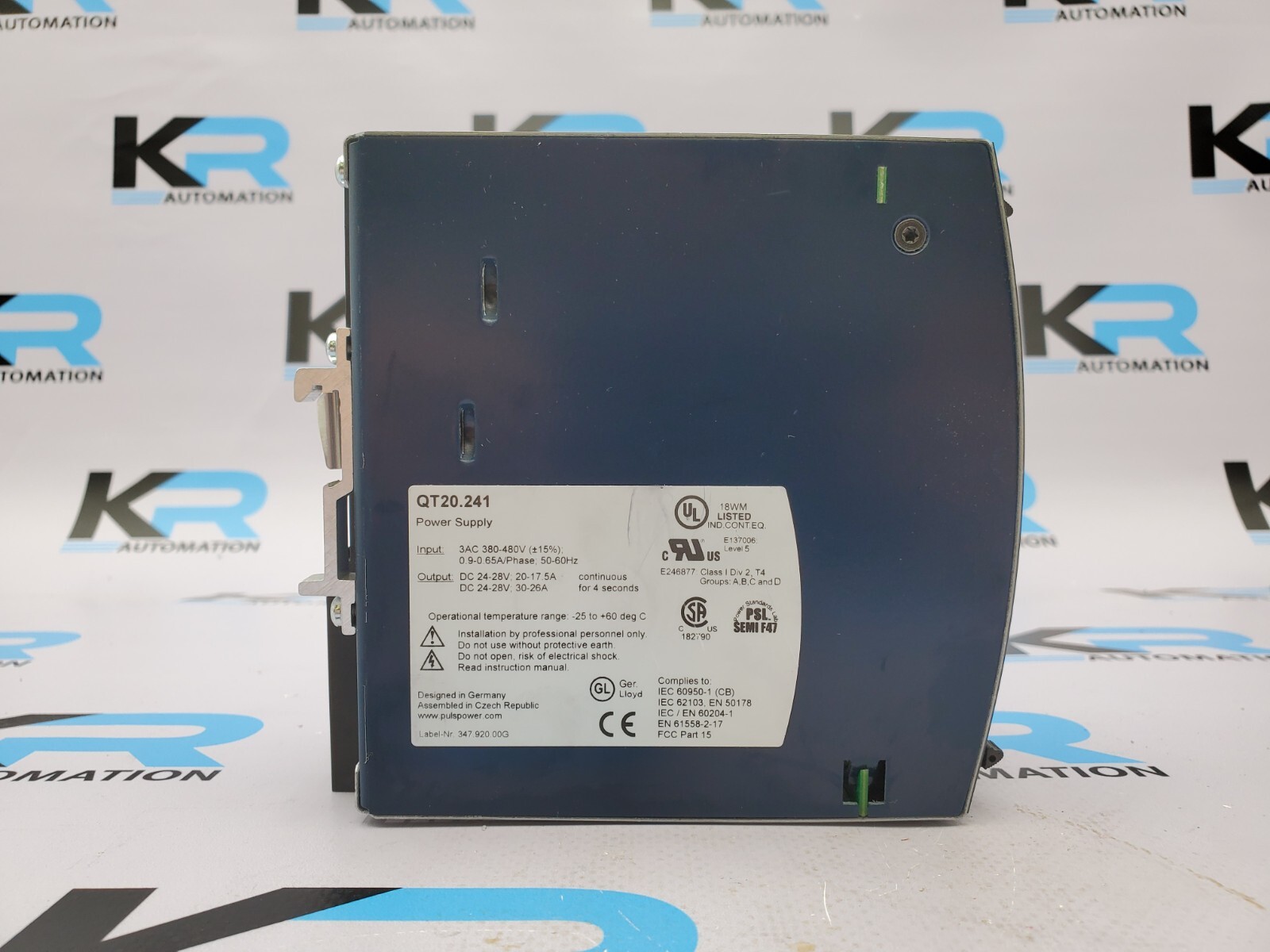 TESTED PULS QT20.241 Dimension DIN Rail Power Supply 480VAC 3Ph .9-.65A 480W