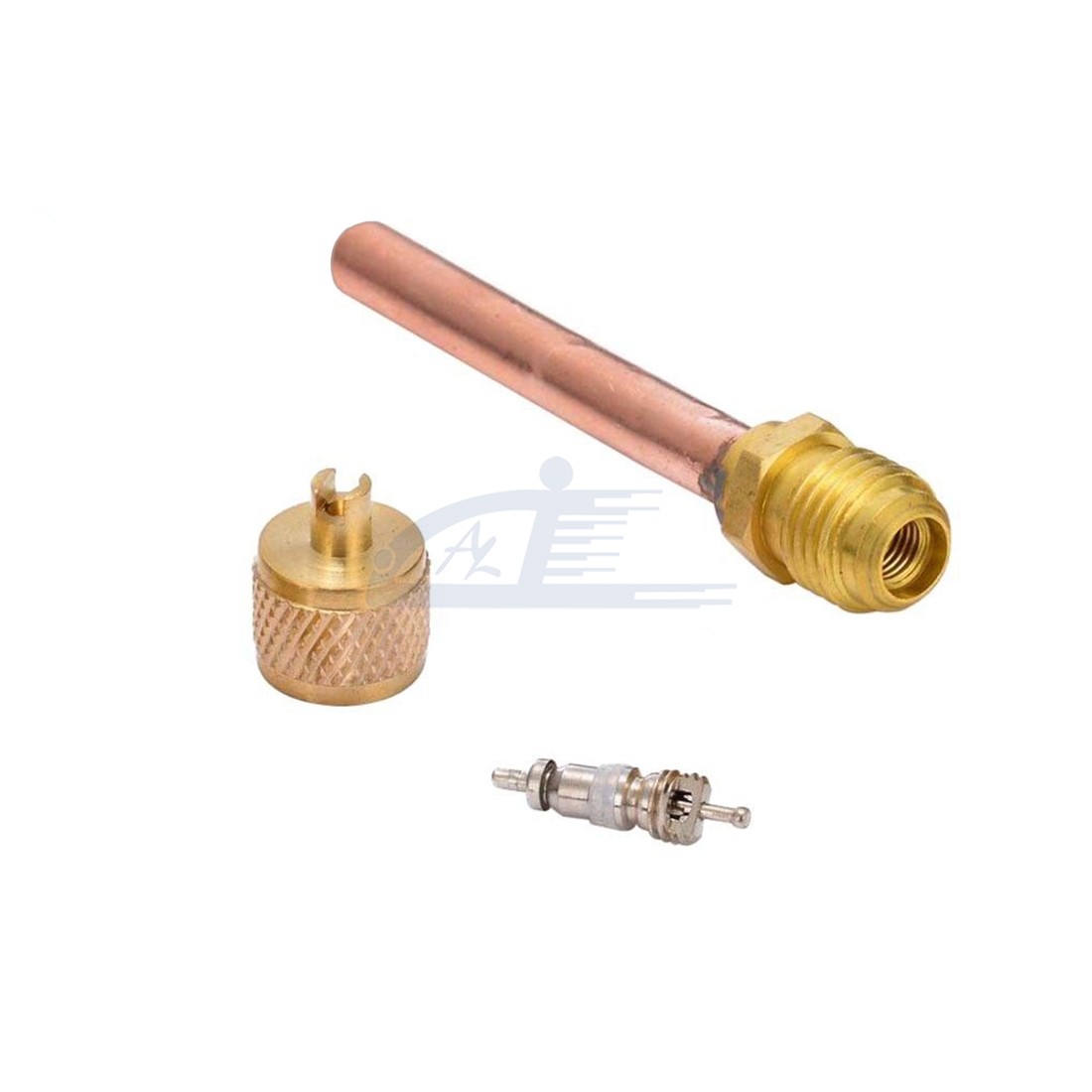 Service/Access Valve 1/4″ SAE *1/4″ OD *2.75″ Stem Core AC Refrigeration Kit Set