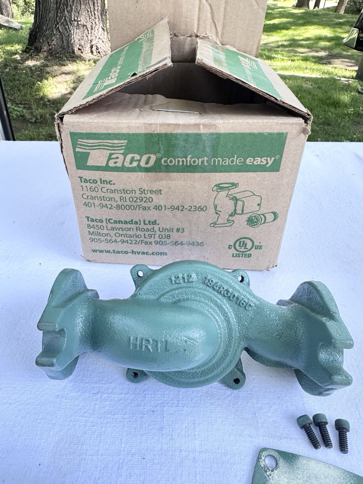 Taco 007-F5 Cast Iron Circulator, 1/25 HP Open Box Missing 1 Screw- See Photos