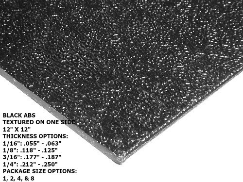 (2-Pack) ABS Plastic Sheet – 1/8″ thick (3mm)-Black – 24″ x 48″