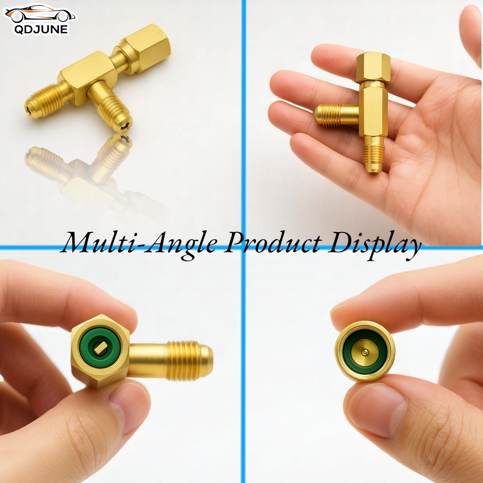 Quick Coupler Tee Adapter, 1/4 Inch Tee Adapter C/w Valve Core, Fits for Gaug…