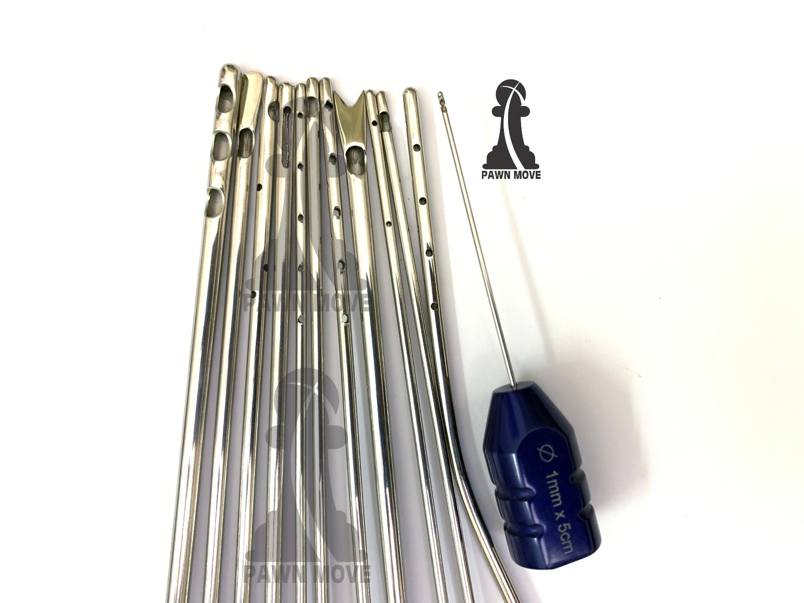 Cannula Set of 21 Pieces Liposuction Fat Reduction kit With Syringe Stand Steel