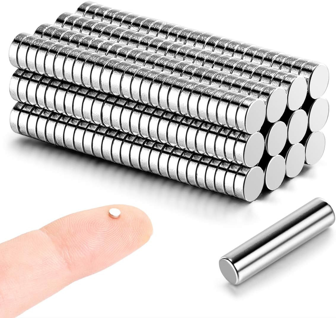 300Pcs 3X1Mm Tiny Magnets (Actual Size) – Mini Little Small round Magnets for 3D