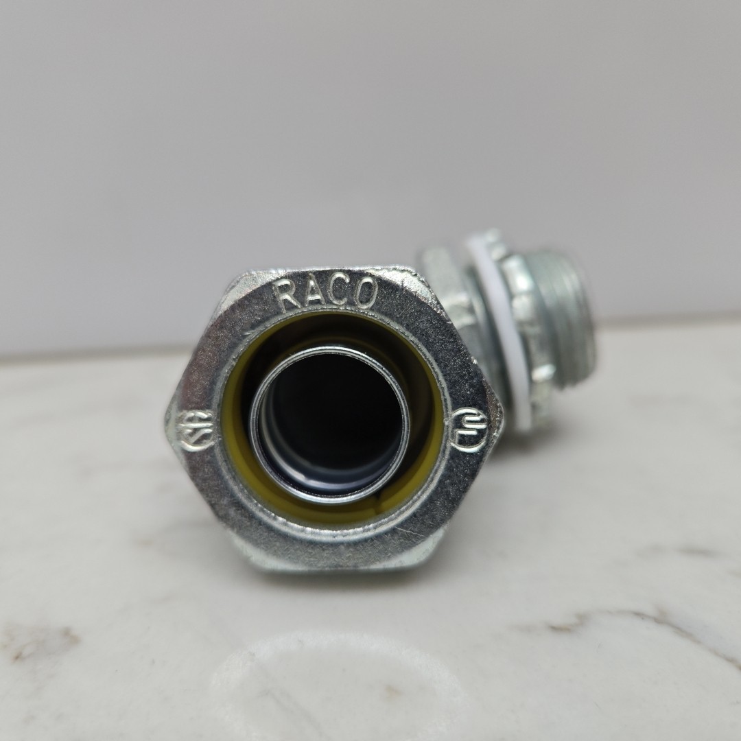 25 Pack Raco 3422 90° Conduit Connector 1/2″ Liquid-Tight Steel Electro Zinc New