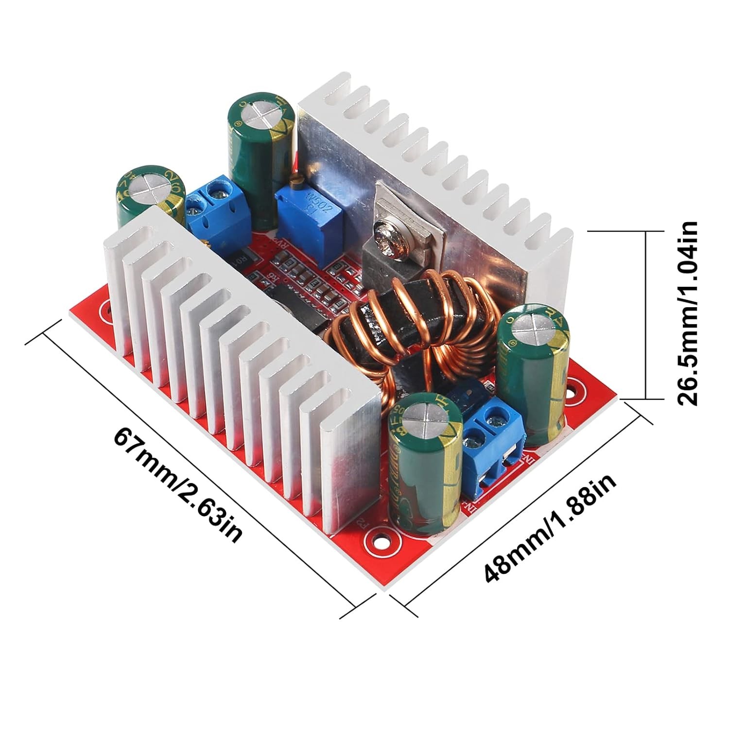5Pcs 400W 15A DC-DC Boost Converter Step Up Module, DC 8.5V-50V to 5PCS