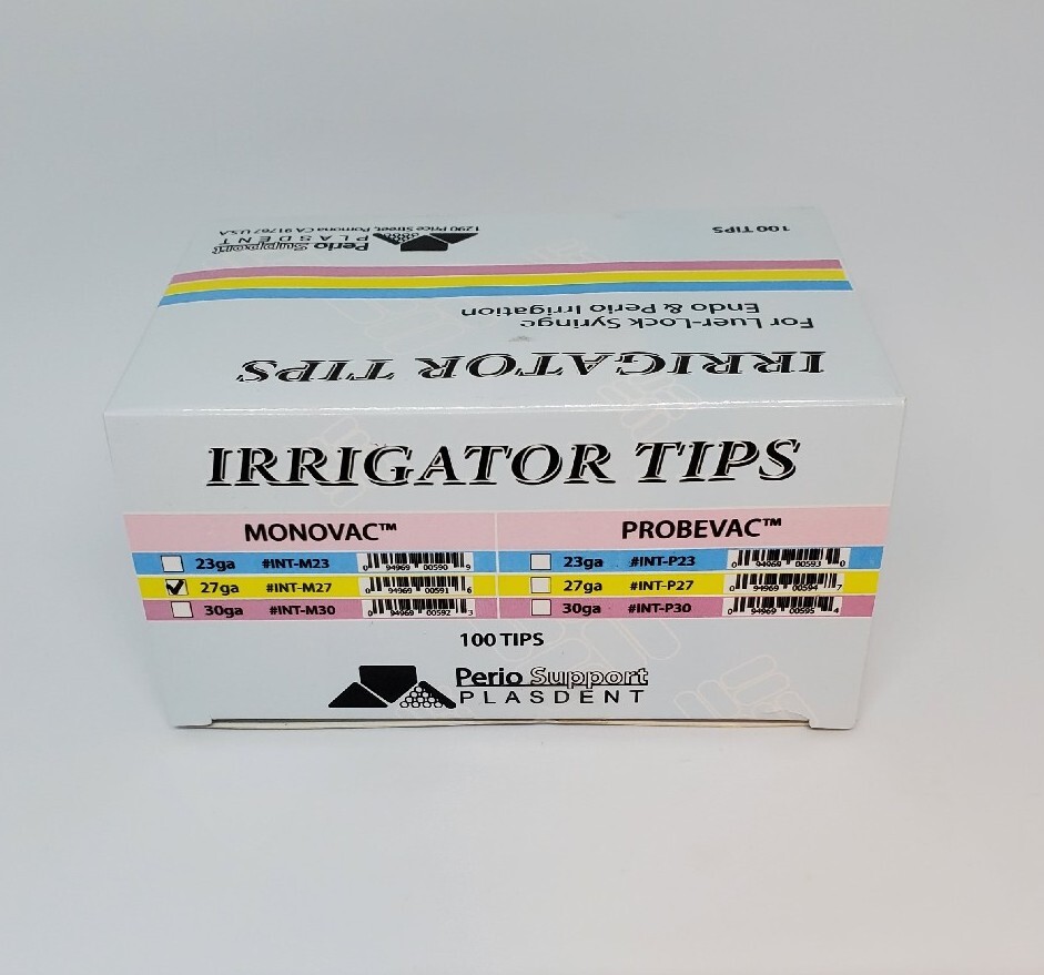 Open End Luer Lock Irrigation Monovac Syringe Tips 27 Gauge Endodontics