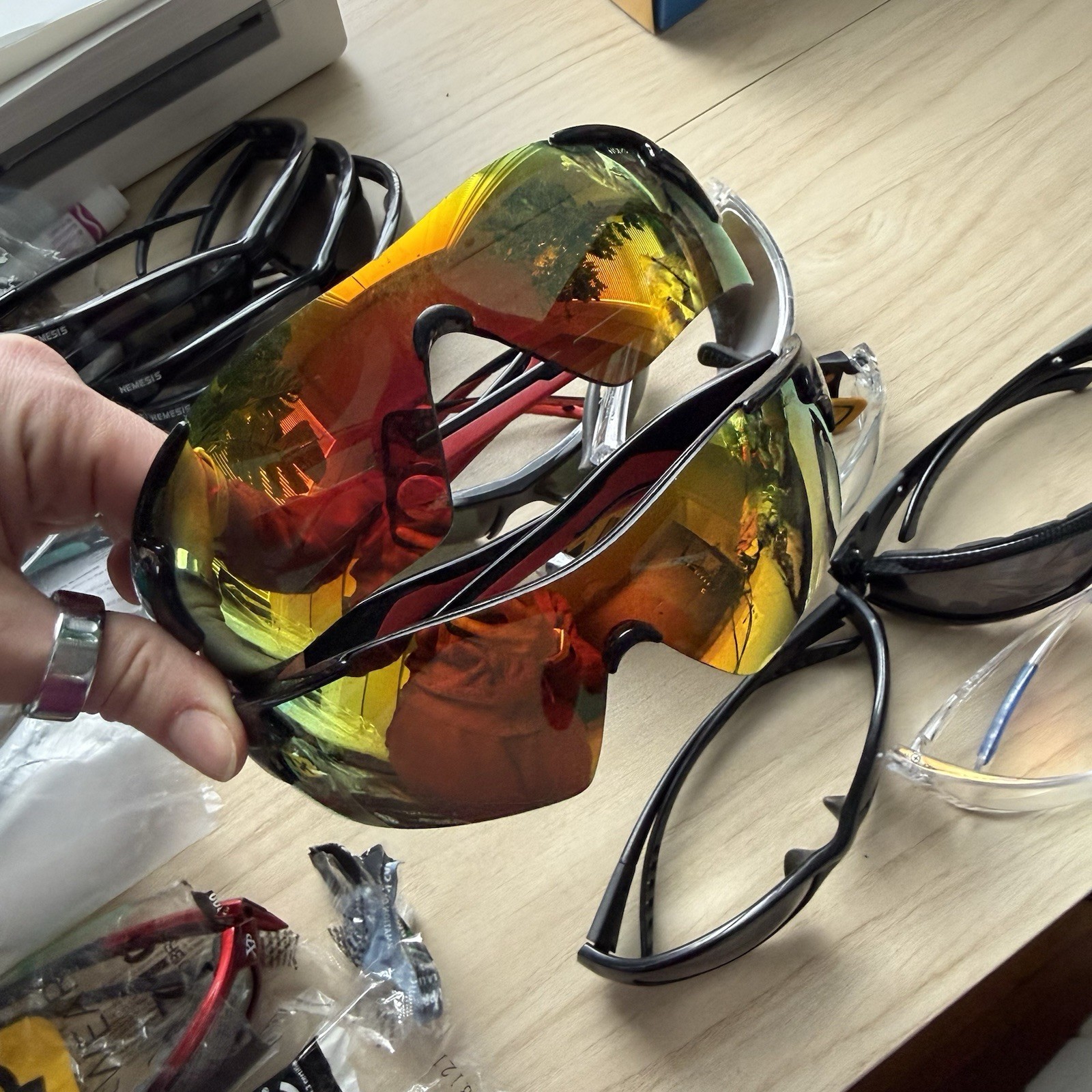 Lot of 17 Safety Glasses – Nemesis, Bollé, ORR Z87+, Sport Style – 5 New Sealed