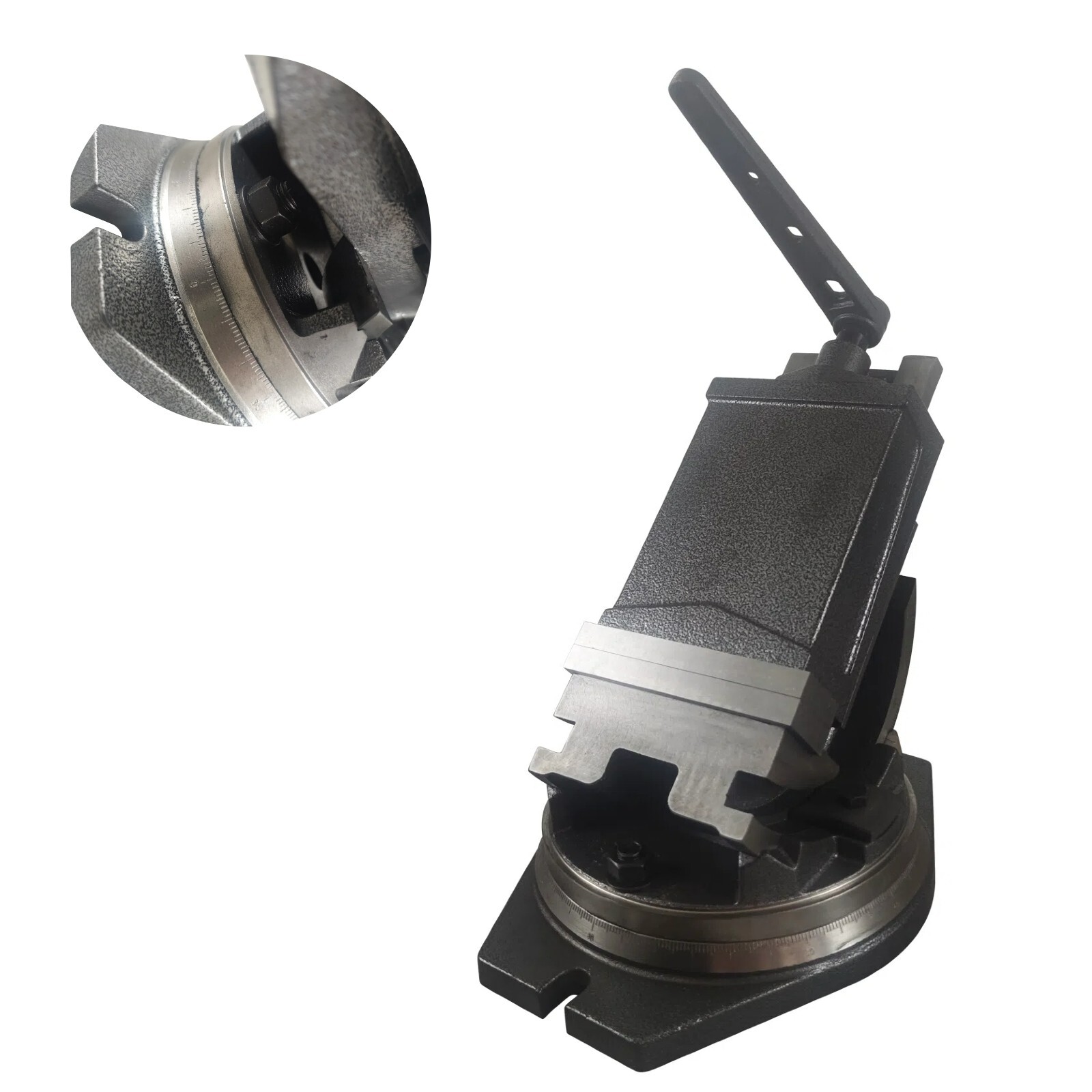 5 Inch Tilting and Swiveling Milling Bench Vice 0-90 Degrees Flat Vice