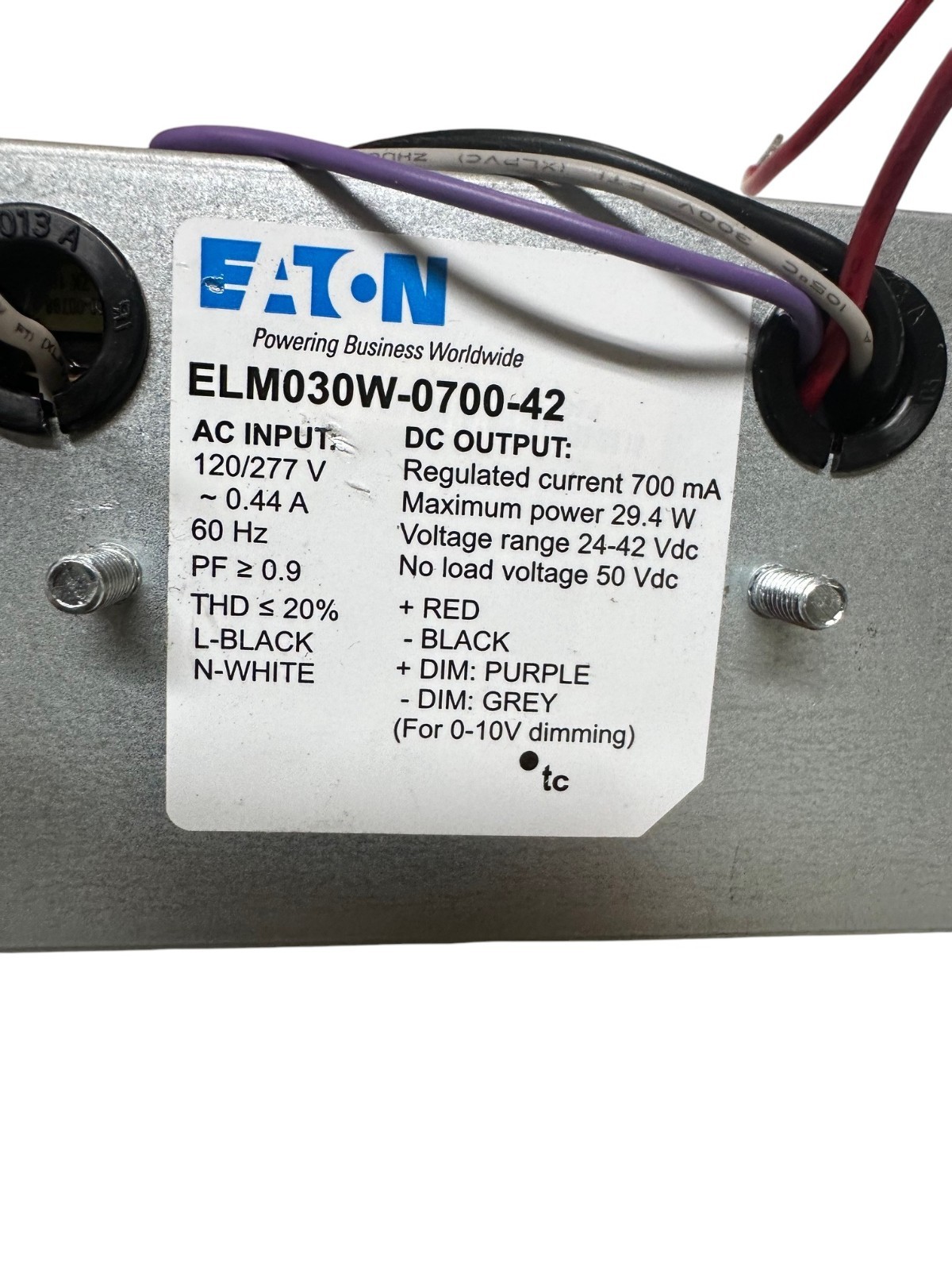 EATON ELM030W-0700-42 30W Constant Current LED Driver 🔥 Fast Shipping 🔥