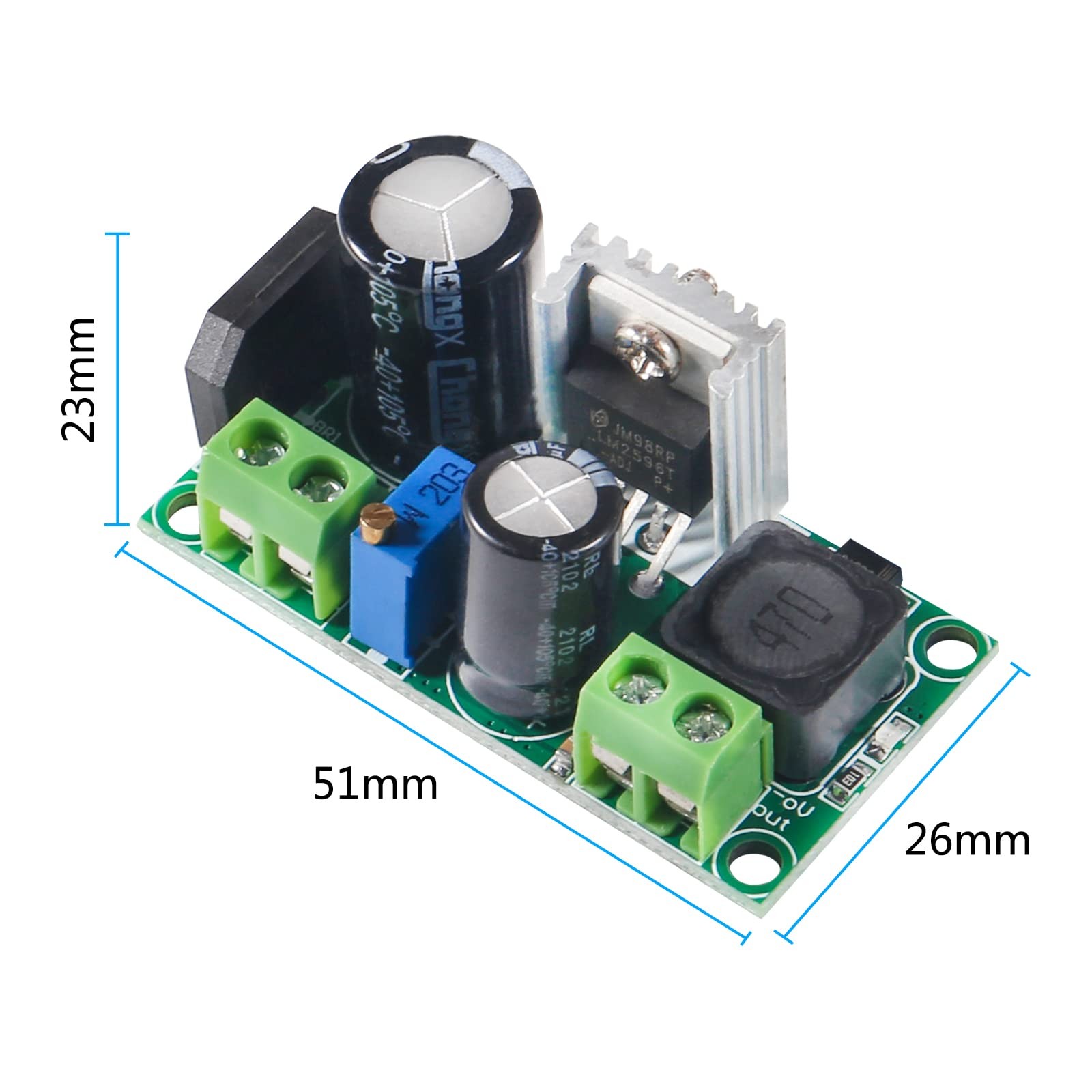 QCCAN 4PCS LM2596HV AC/DC to DC Step Down Buck Converter Module, Adjustable…