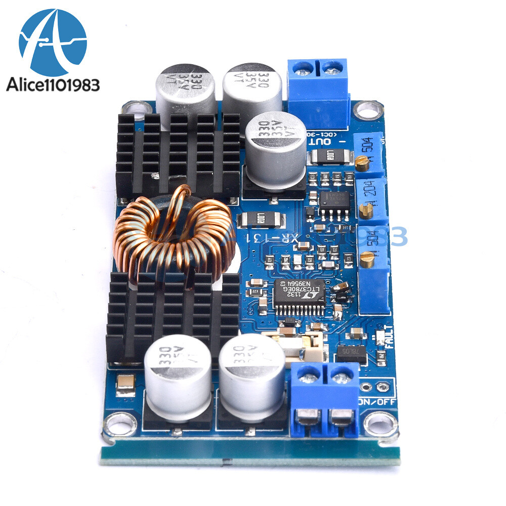 DC 5V-32V to 1V-30V 10A LTC3780 Automatic Step Up Down Regulator Charging Module