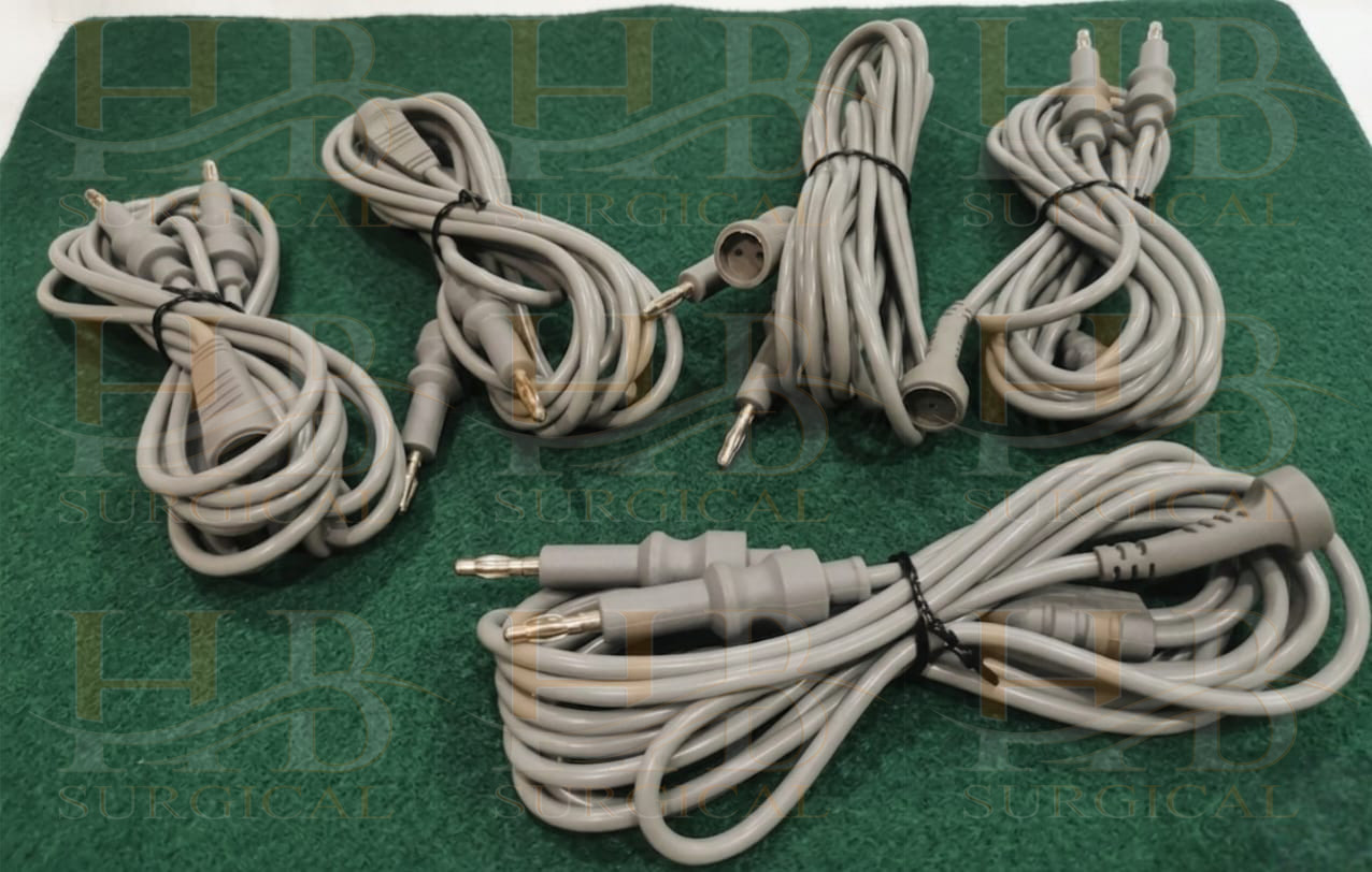 Set of 5 Pcs US Bipolar Autoclavable Cable 4mm High Quality