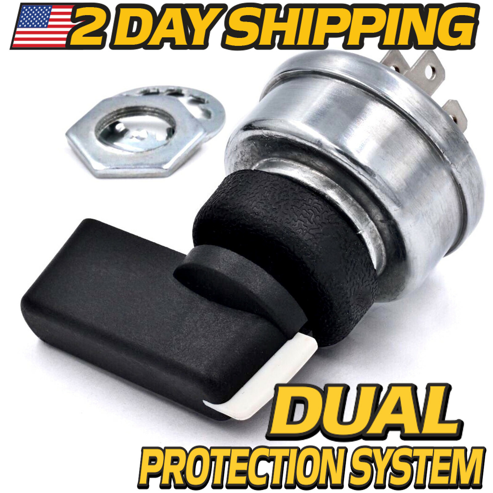 2 Day Shipping – Ignition Switch fits Miller Welder 217680 w/HANDLE &GROMMET