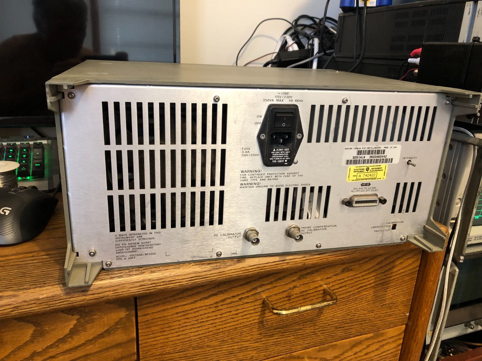 Working Agilent 54510A Digitizing Oscilloscope 2-Ch 250MHz 1GSa/s Tested