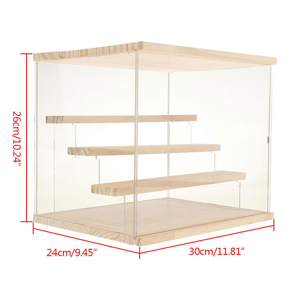 4-Tier Large Acrylic Display Case Dustproof Box for Collectibles Action Figures
