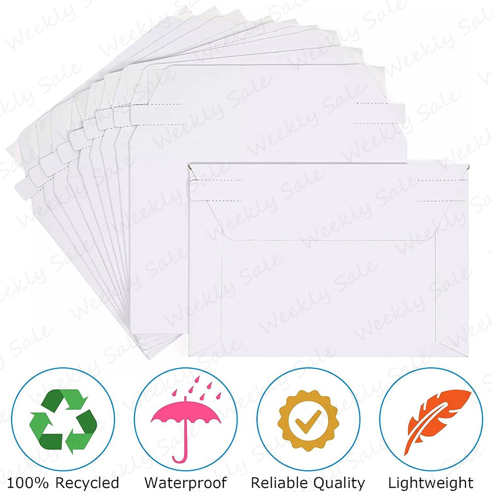 6.5×4.5 Rigid Flats Cardboard Envelope Mailer Photo Shipping Thicker White Bulk