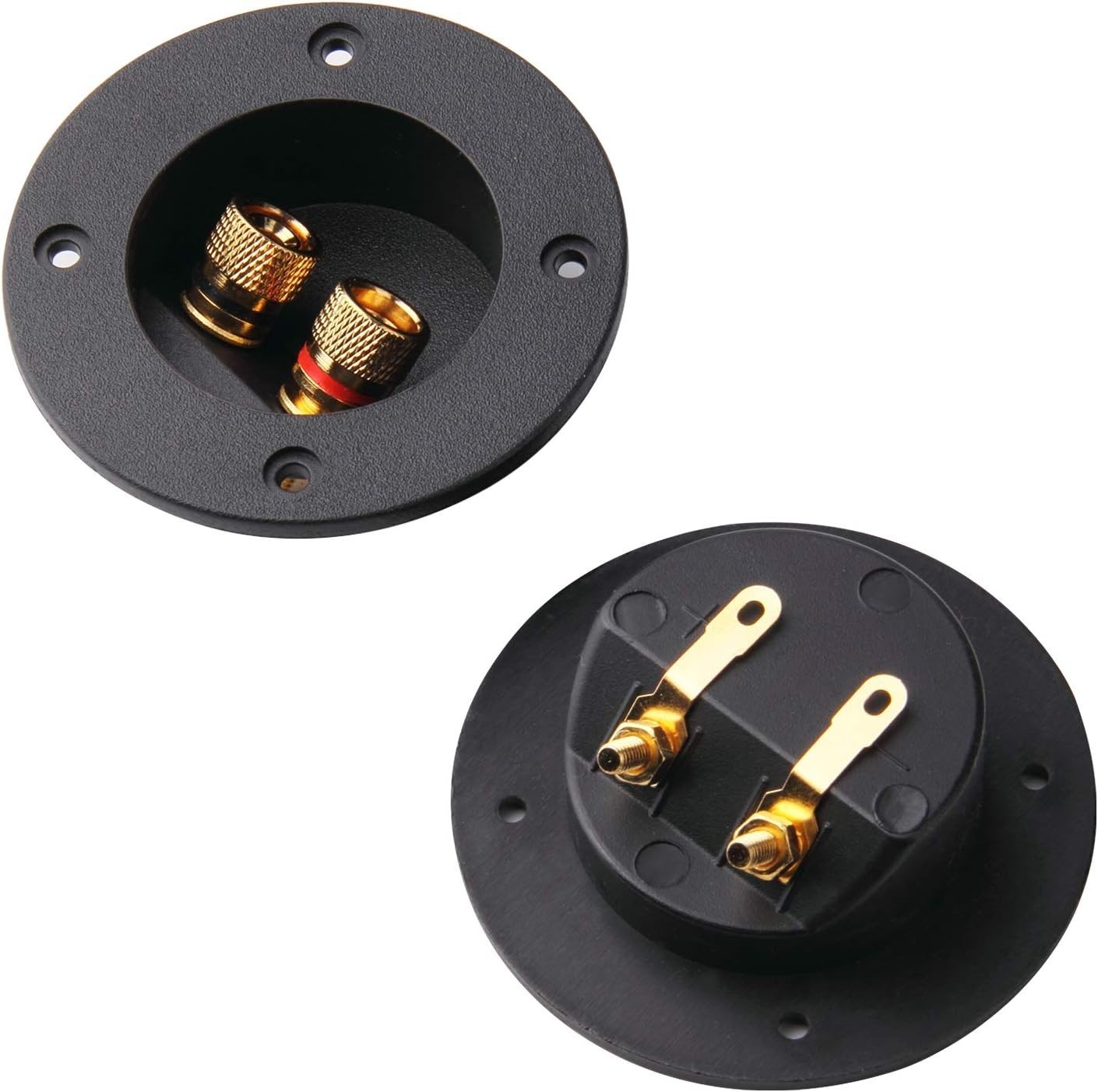5Pcs 3-Inch Speaker Box Terminal Cup – Black, 1.77 Inches, Copper/Metal/Plastic