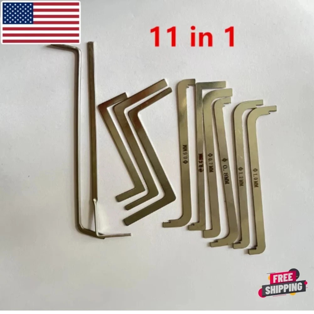 11pcs Turning Tool Lock Tension Wrenches Locksmith Pick Tool New*